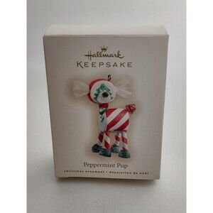 2007 Hallmark Keepsake Christmas Ornament- Dog- Peppermint Pup